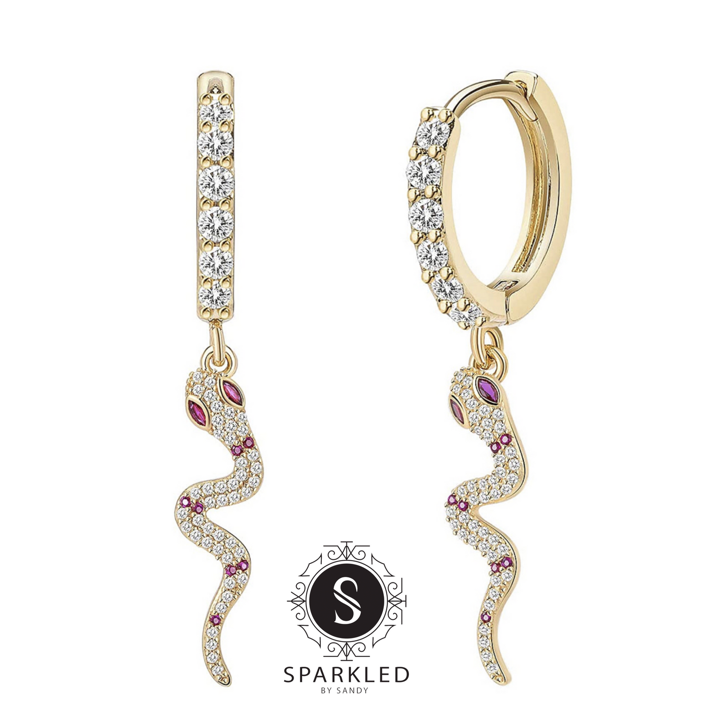 Snake Dangle Hoops